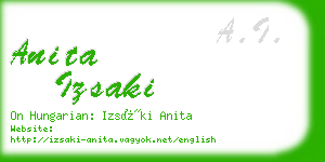 anita izsaki business card